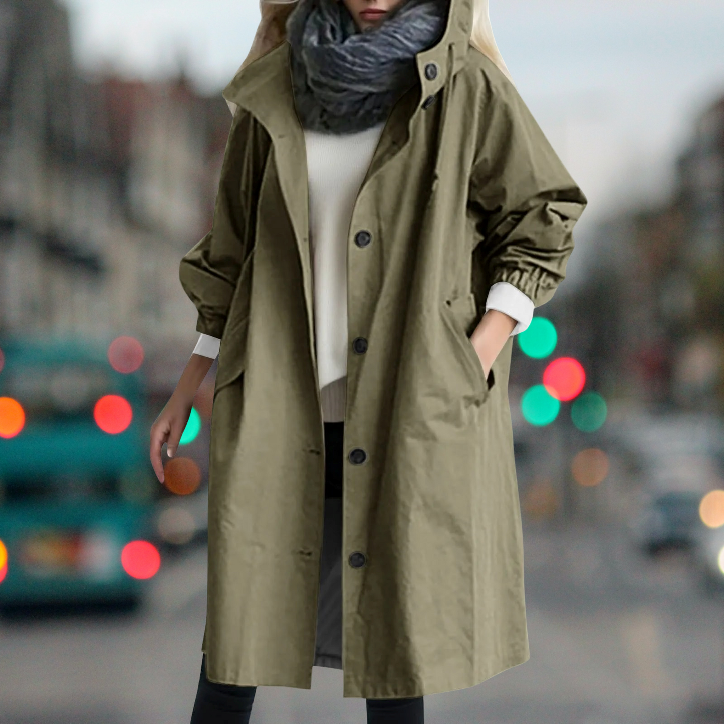 Damen Trenchcoat Wasserdicht Warm - Norvielle
