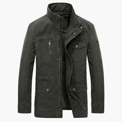 Herren Freizeitjacke Stehkragen Multitaschen Lässig Outdoor