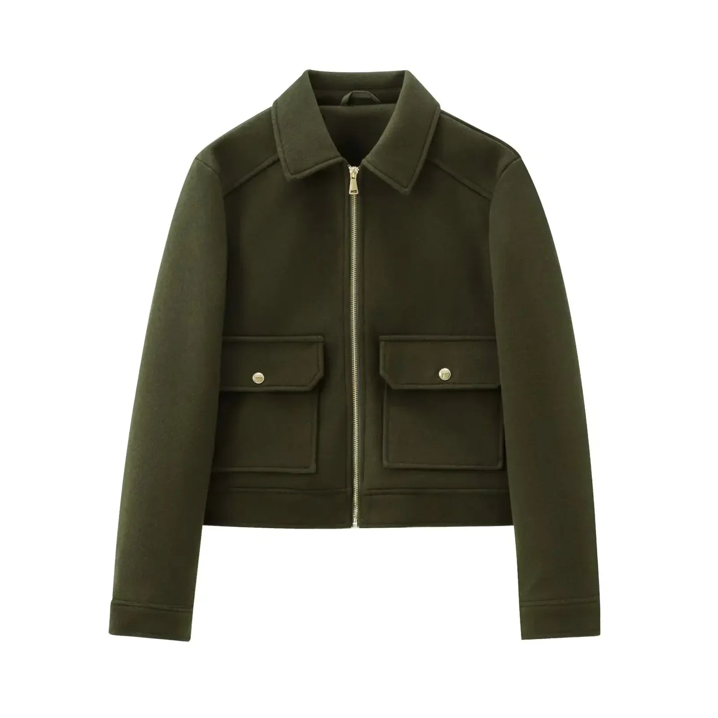 Damen Freizeitjacke Wollmix Reißverschluss Warm