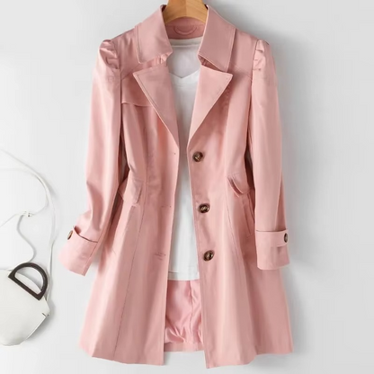 Damen Trenchcoat Mittellang