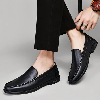Herren Slip-On Schuhe Klassisch Leder