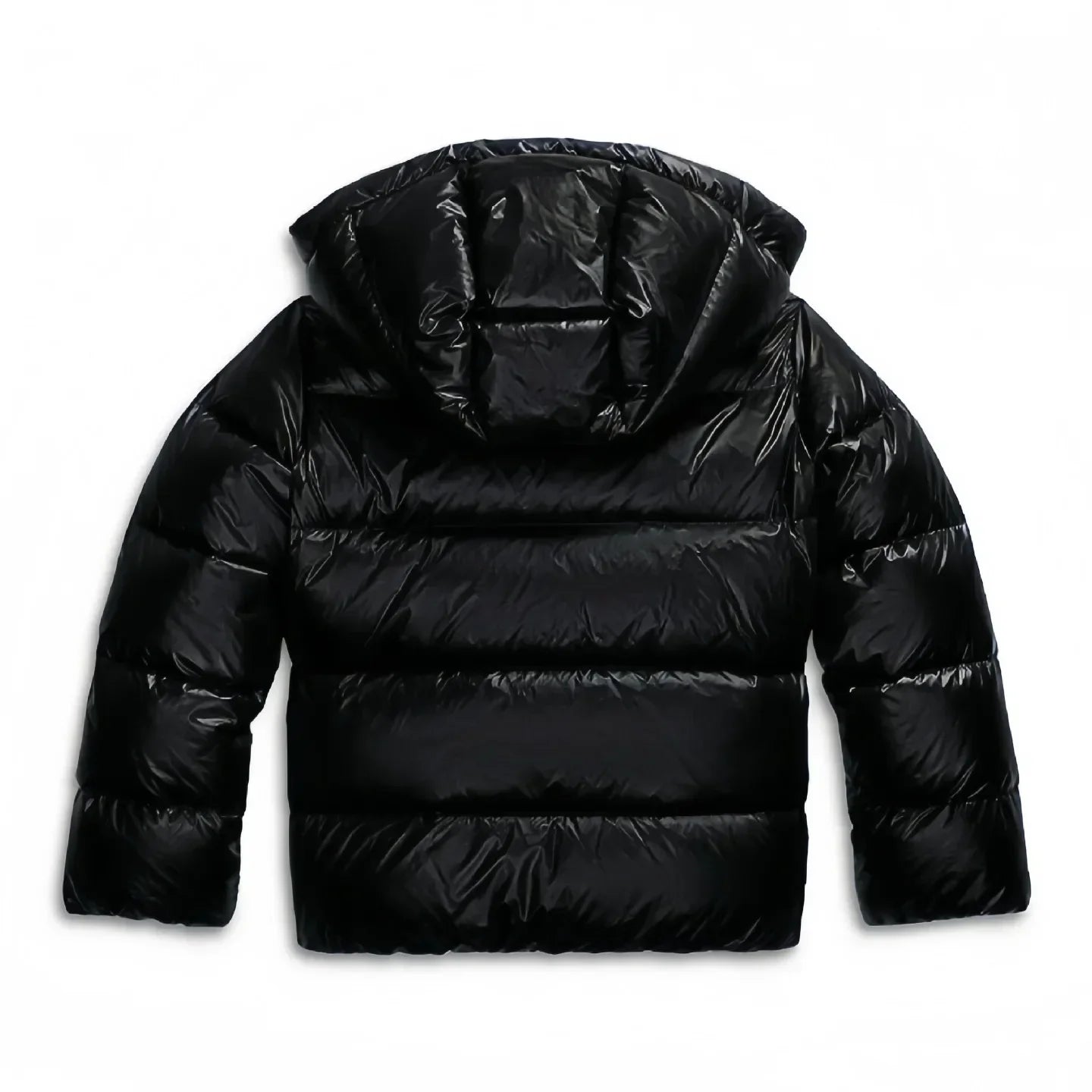 Damen Winterjacke Gepolstert Kapuze Glänzend