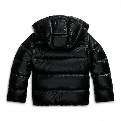 Damen Winterjacke Gepolstert Kapuze Glänzend