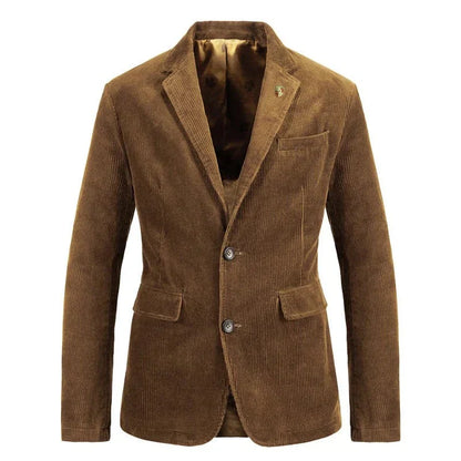 Herren Blazer Braun Cord Elegant Klassisch - Norvielle