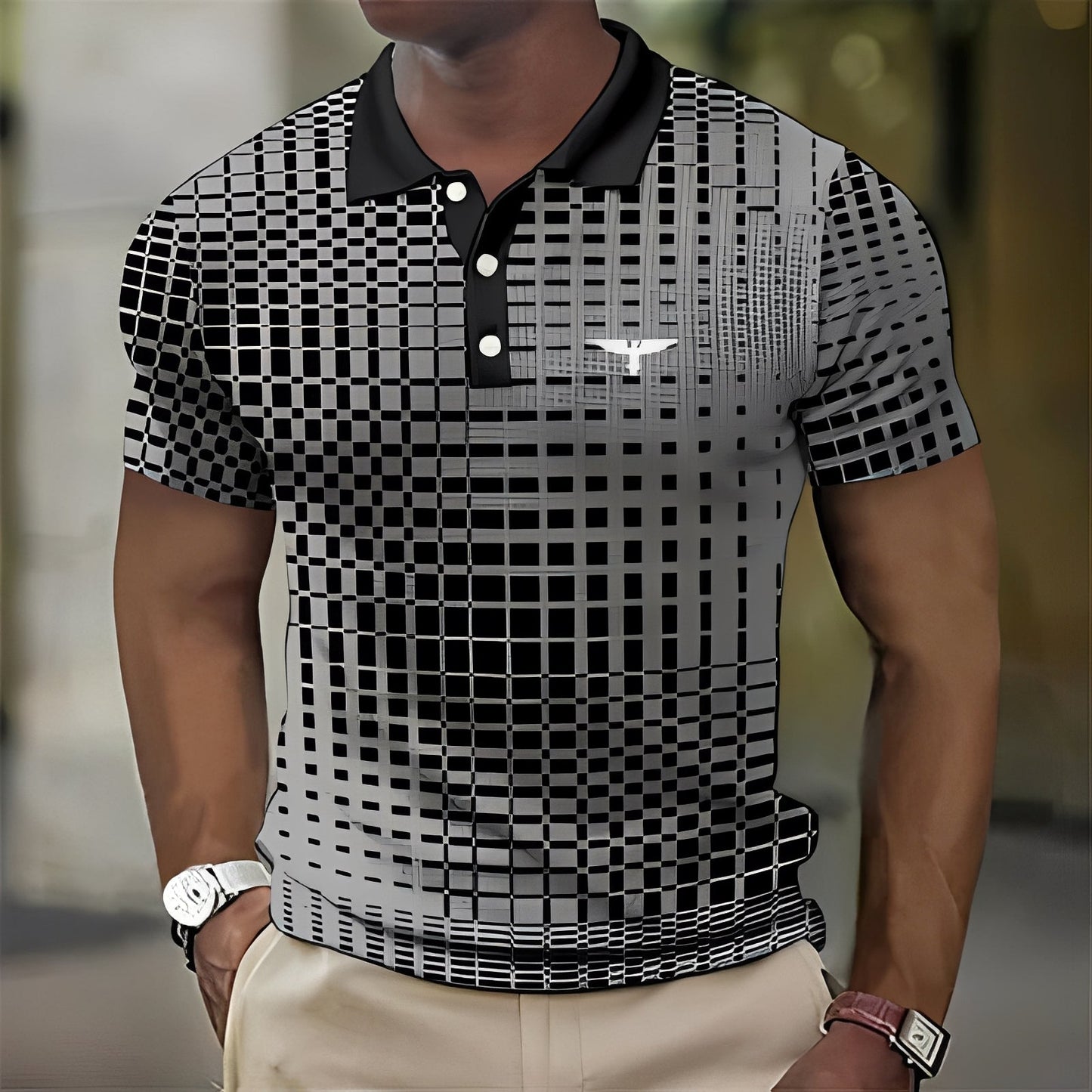 Herren Slimfit Poloshirt Baumwolle