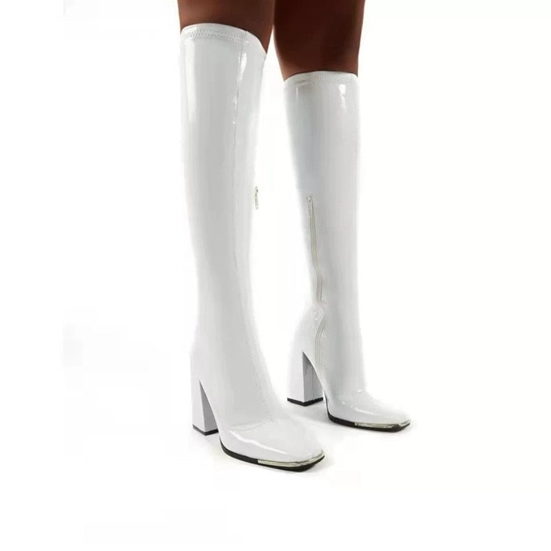 Heidi Damen Stiefel Retro High Heel Schuhe
