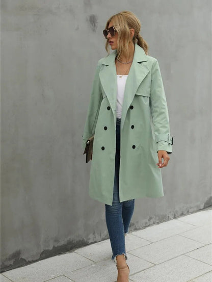 Damen Trenchcoat Stilvoll Wasserfest