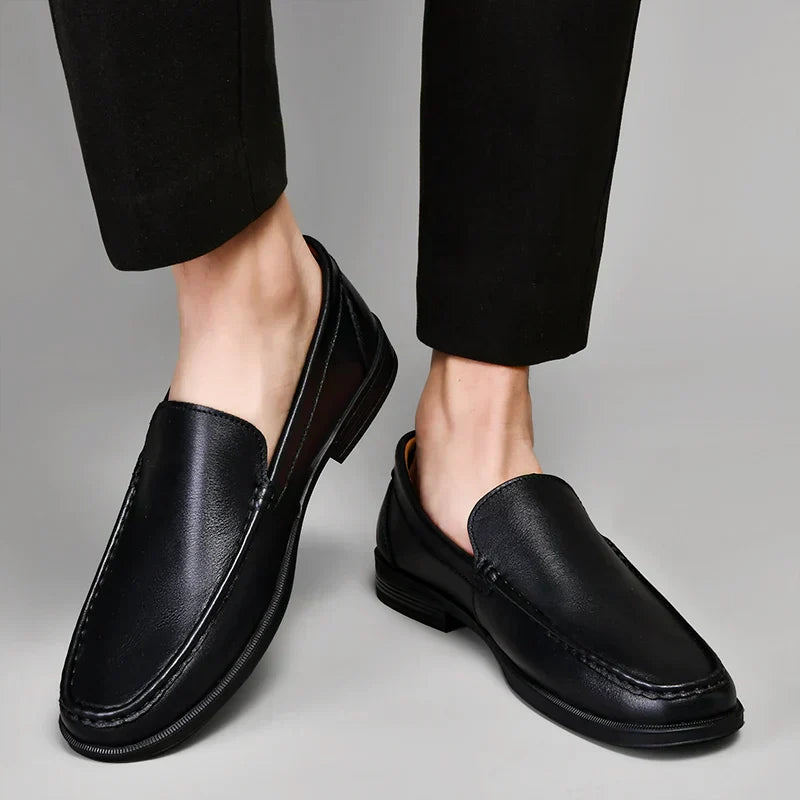 Herren Slip-On Schuhe Klassisch Leder