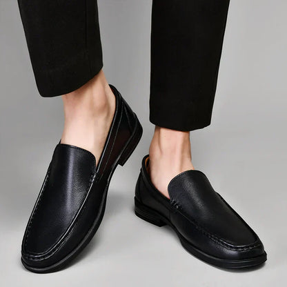 Herren Slip-On Schuhe Klassisch Leder