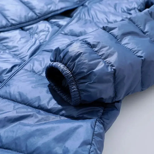 Leichtgewicht Pufferjacke Langärmlig Gesteppt Abnehmbare Kapuze - Norvielle