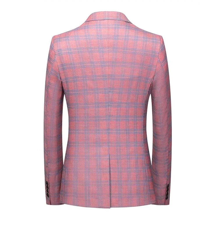 Damen Blazer Rosa Karo Elegantes Design