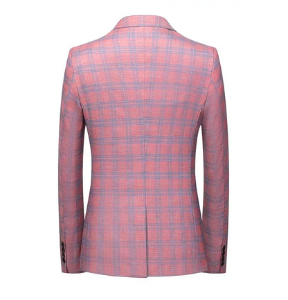 Damen Blazer Rosa Karo Elegantes Design