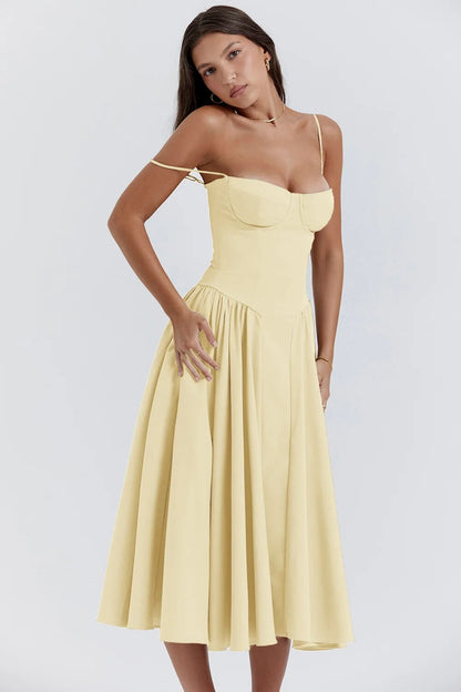 Damen Ärmelloses Sommerkleid aus Jute