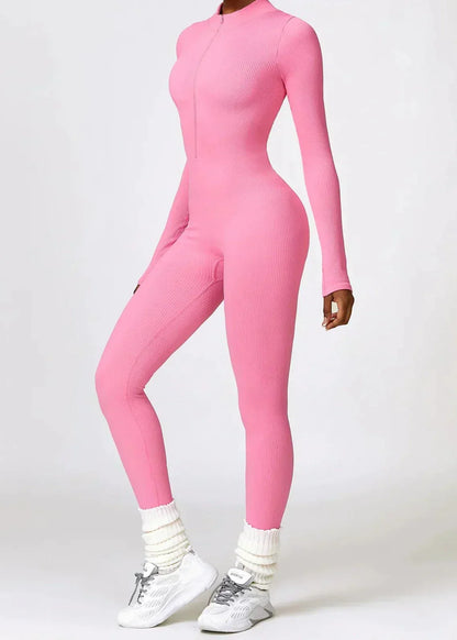 Damen Sportanzug Stretch Jumpsuit Aktiv