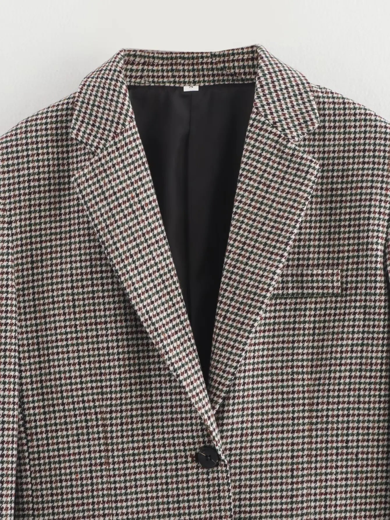 Damen Blazer Kariert Oversized Klassisch