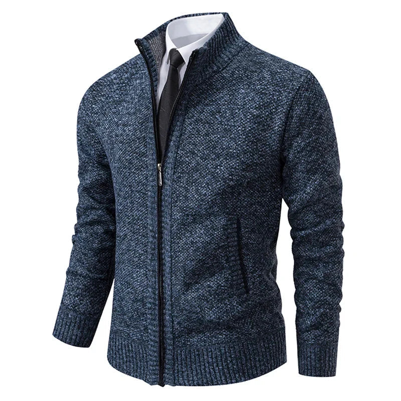 Damen Strickcardigan Reißverschluss Warm