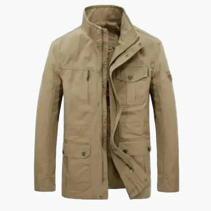 Herren Freizeitjacke Stehkragen Multitaschen Lässig Outdoor