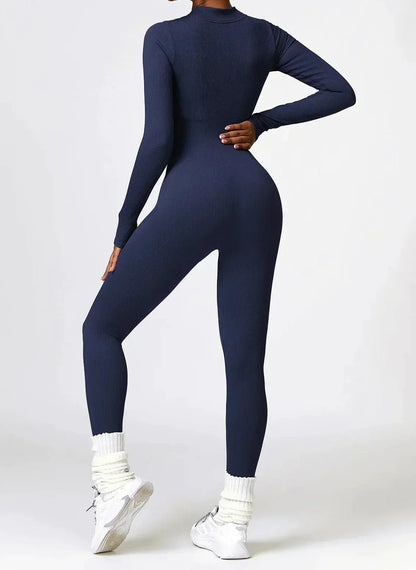 Damen Sportanzug Stretch Jumpsuit Aktiv