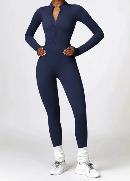 Damen Sportanzug Stretch Jumpsuit Aktiv