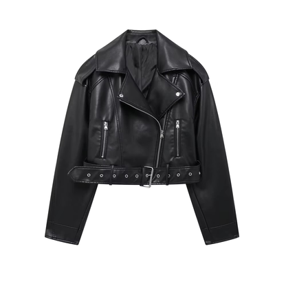 Damen Bikerjacke Vegan Leder