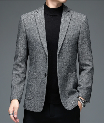 Herren Blazer Slim Fit Grau