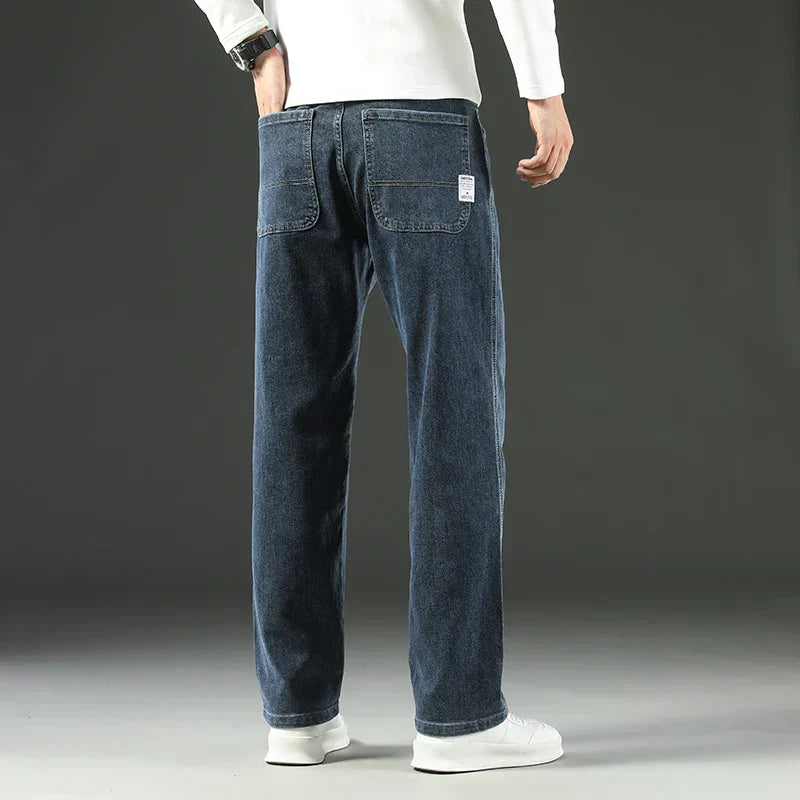 Herren Relaxed Fit Jeans Weit Bequem