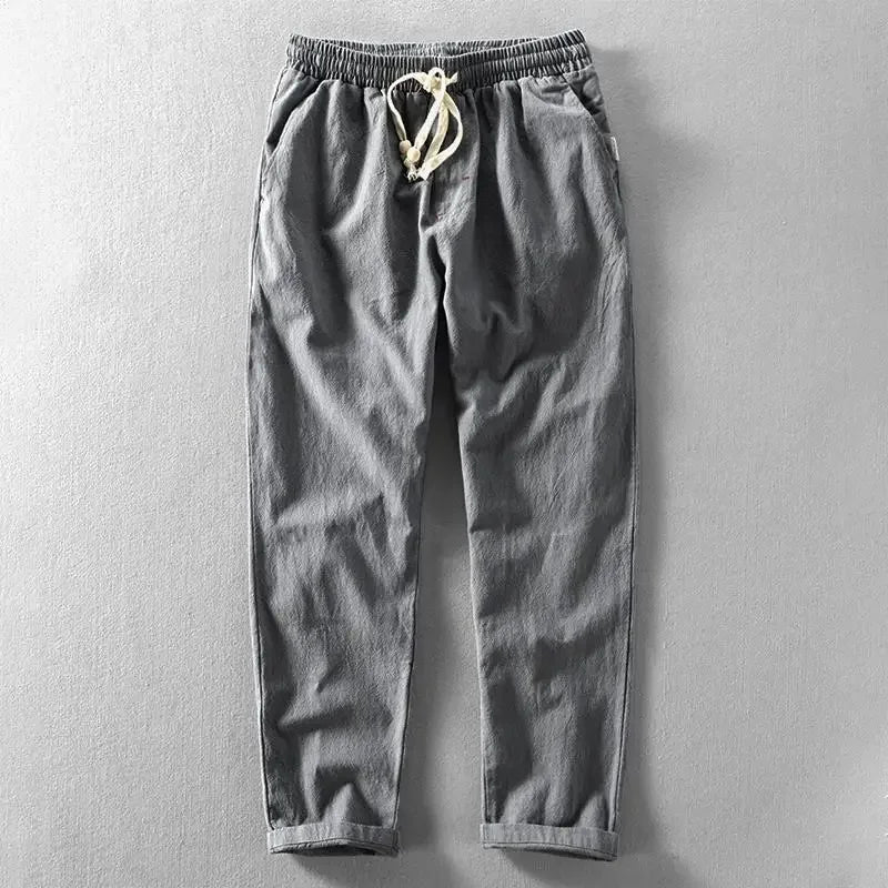 Herren Leinenhose Bequem Leicht Sommer
