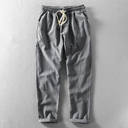 Herren Leinenhose Bequem Leicht Sommer