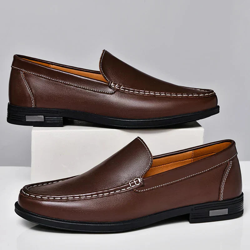 Herren Slip-On Schuhe Klassisch Leder