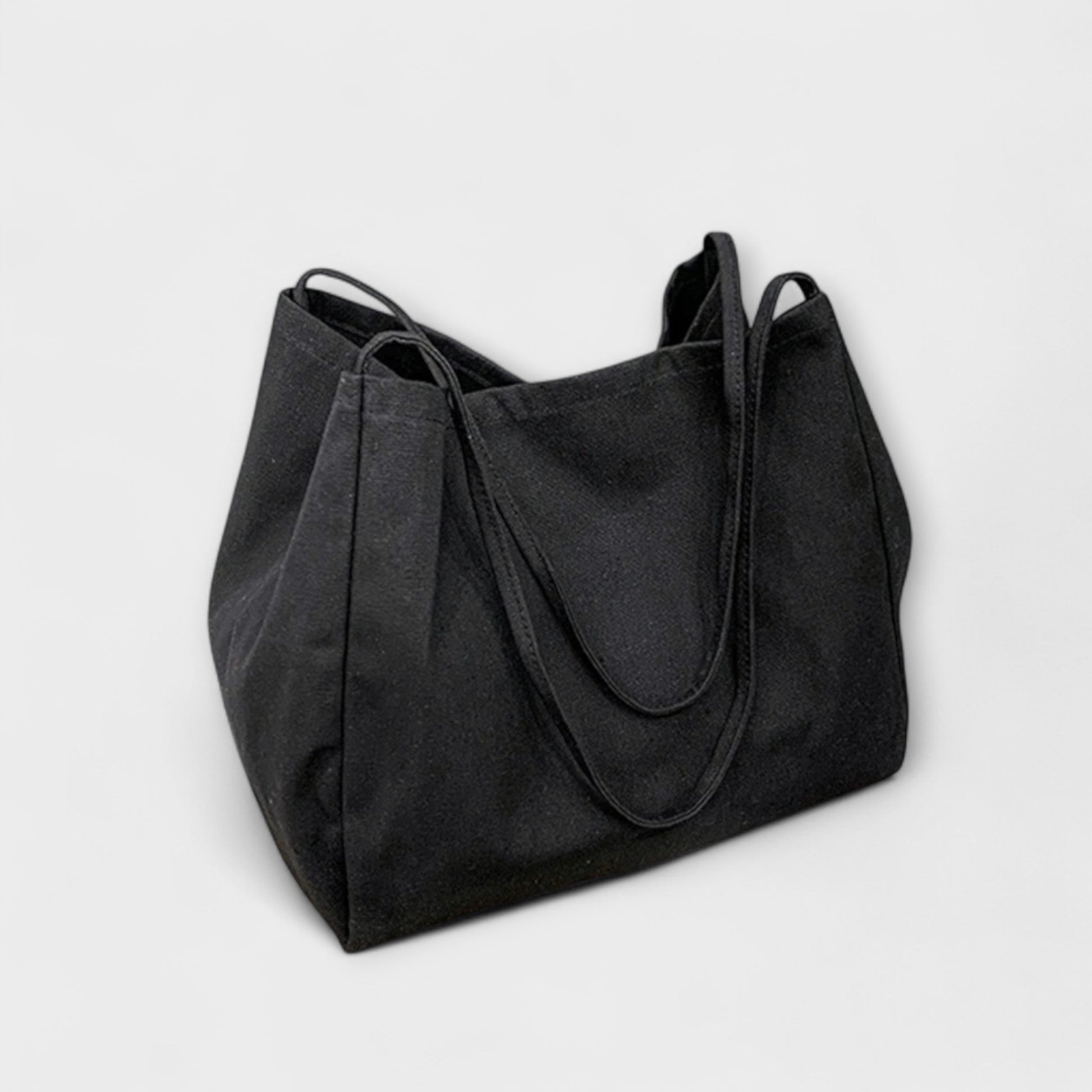 Damen Handtasche Elegante Alltagstasche Leder Schwarz - Norvielle