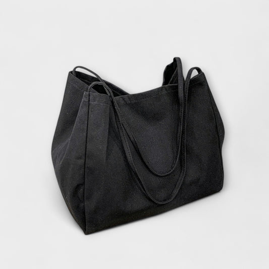 Damen Handtasche Elegante Alltagstasche Leder Schwarz - Norvielle