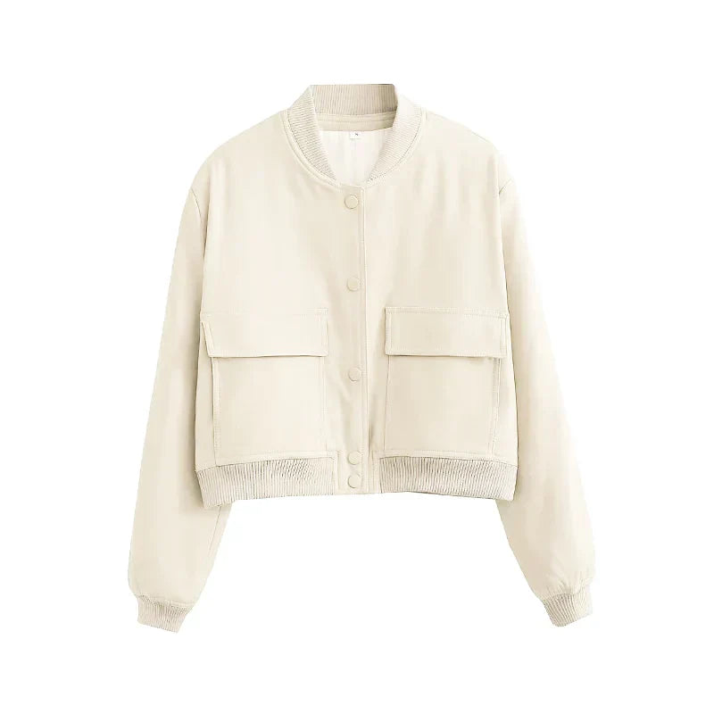Emilia Bomberjacke cremeweiß – leichte Damenjacke
