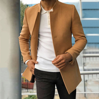 Herren Slimfit Mantel Modern
