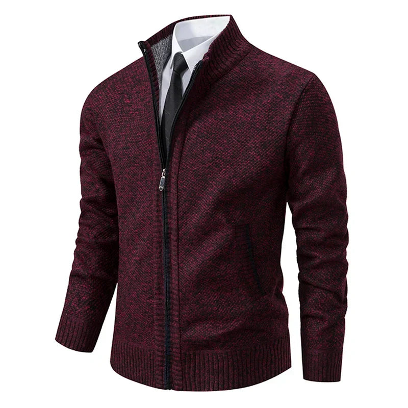 Damen Strickcardigan Reißverschluss Warm