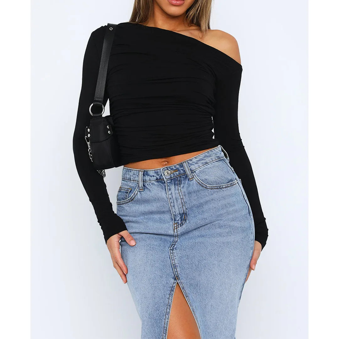 Damen Langarmtop Modern Twisted Design