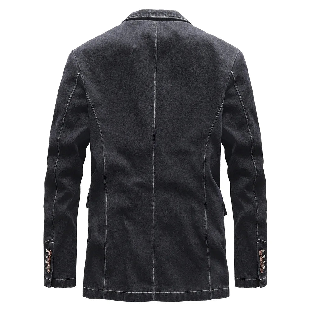 Männer Slimfit Blazer Denim Modern