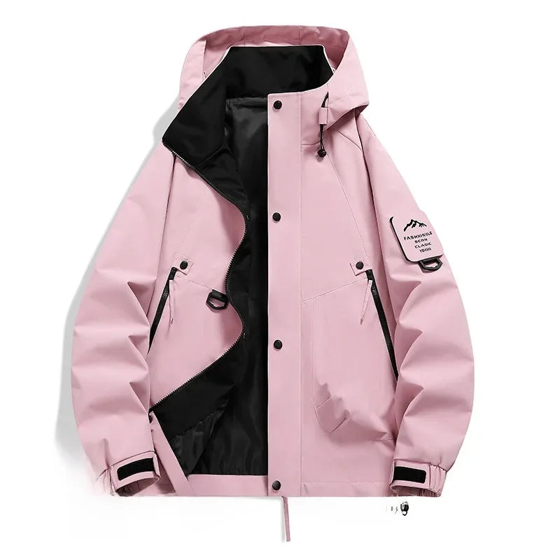 Herren Outdoor-Jacke Kapuze Reißverschluss
