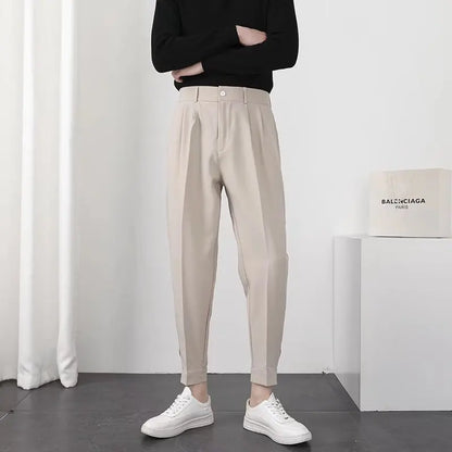 Herren Slimfit Hose Bundfalten