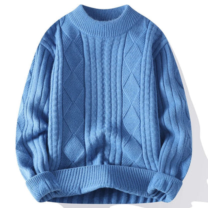 Herren Pullover Langarm Diamantmuster