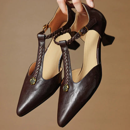 Damen Ledersandalen Elegantes Design