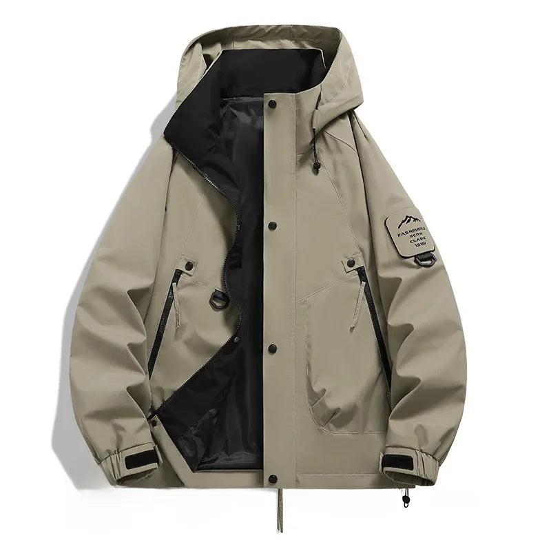 Herren Outdoor-Jacke Kapuze Reißverschluss