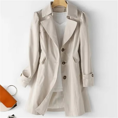 Damen Trenchcoat Mittellang