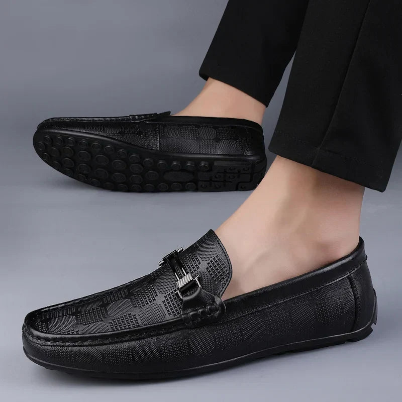 Italienische Herren Lederloafer Echtleder