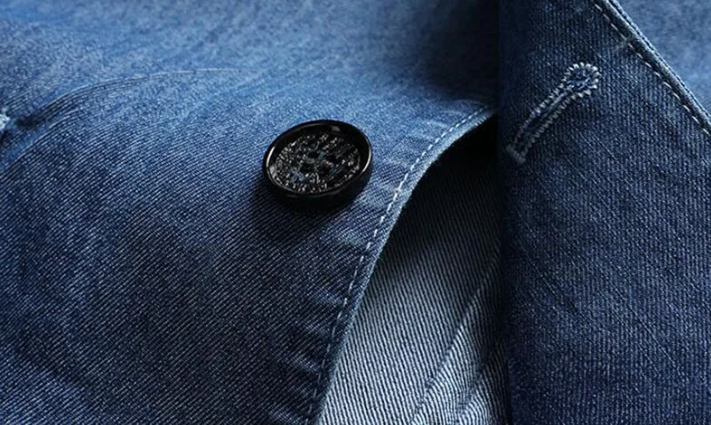 Herren Slimfit Blazer Denim Modern