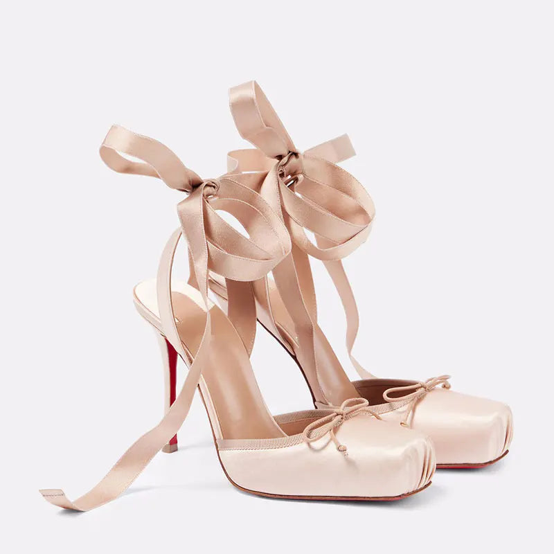 Damen Satin Ballett Schuhe Elegant - Norvielle