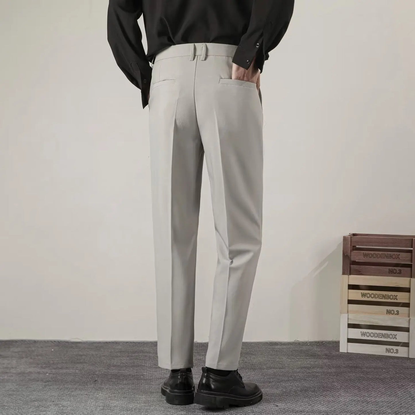 Herren Slimfit Hosen Elegant Bürohosen
