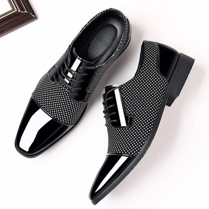 Herren Leder Schuhe Elegant Strass Schnürsenkel - Norvielle