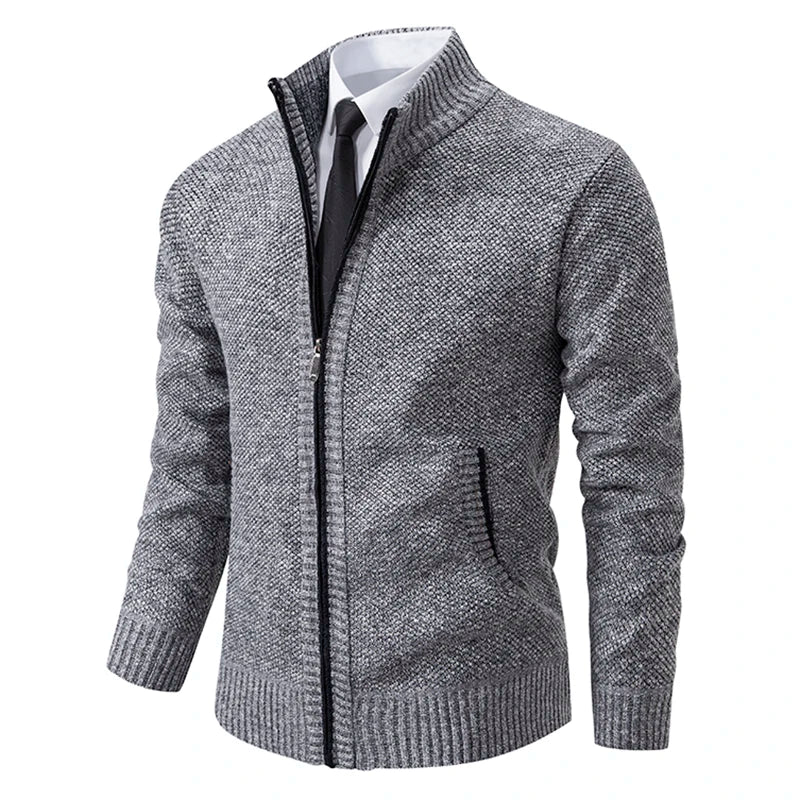 Damen Strickcardigan Reißverschluss Warm