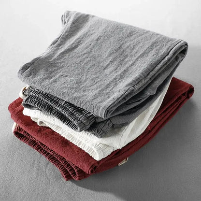 Herren Leinenhose Bequem Leicht Sommer