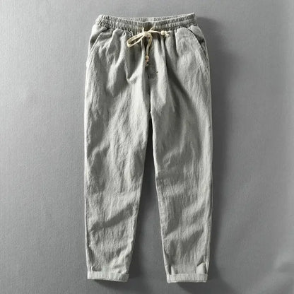 Herren Leinenhose Bequem Leicht Sommer